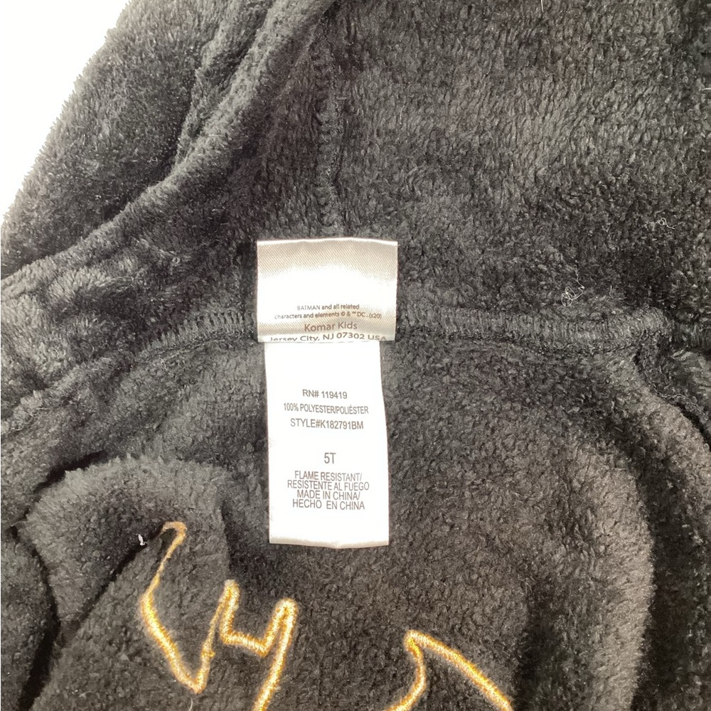 DC Comics Boys Batman Hooded Robe Size 5T - Picture 4 of 5